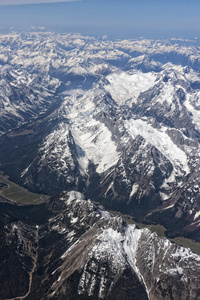 阿尔卑斯山鸟瞰图