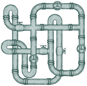 管道元件儿童绘画晨光中草地上的蓟草地上美丽的紫罗兰花城市桥梁示意