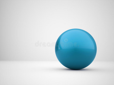 蓝色抽象球