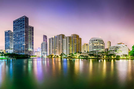 天空 海岸 联合 黎明 全景 黄昏 国家 美国人 迈阿密