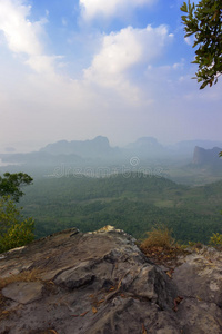 夏天 风景 自然 美丽的 小山 追踪 克拉比 植物 亚洲