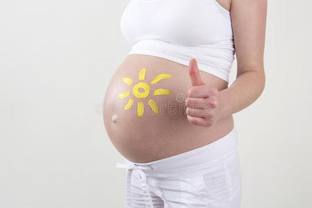 照顾 母亲 新生儿 父母 预期 宝贝 自然 好的 腹部 太阳