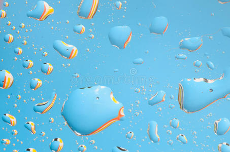 特写镜头 露水 液体 透明的 墙纸 雨滴 液滴 玻璃 反射