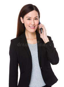 女商人与手机通话