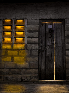 入口 照亮 颜色 神秘的 锁定 房子 照明 建筑学 城市