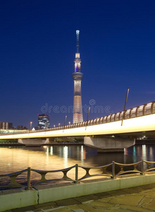 东京城市景观与东京天空树