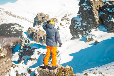 娱乐 健康 天堂 活动 健身 肖像 悬崖 攀登 自由的 滑雪