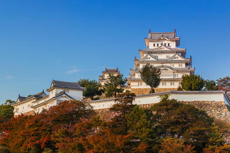 日本人 天空 关西 落下 堡垒 公园 日本 网站 城市 遗产