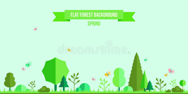 卡通 插图 收集 游戏 环境 生态学 灌木 森林 浆果 蝴蝶