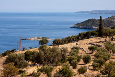 海岸景观Zakynthos岛
