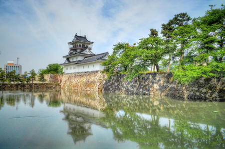 反射 废墟 武士 地标 历史 天空 日本人 风景 建筑学