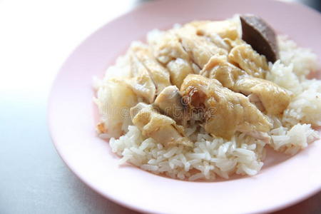 泰国美食饭蒸鸡