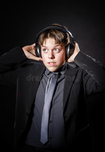 演播室 情感 学生 男孩 耳机 商业 学校 能量 肖像 办公室