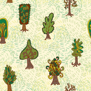 灌木 森林 橡树 分支 季节 艺术 绘画 花的 纸张 松木