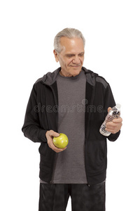公共关系 男人 苹果 锻炼 瓶子 颜色 摄影 内容 白种人