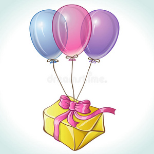颜色 框架 乐趣 插图 童年 庆祝 假日 礼物 生日 气球