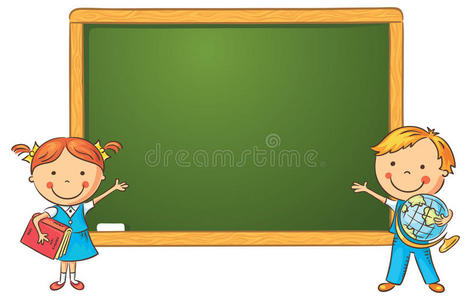 敲黑板卡通图片