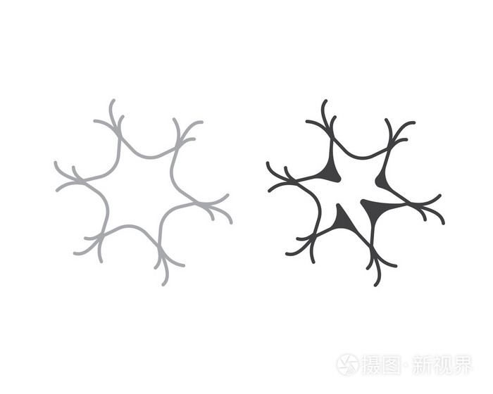 孤立的神经元标志设计图形元素插画-正版商用图片1oqand-摄图新视界