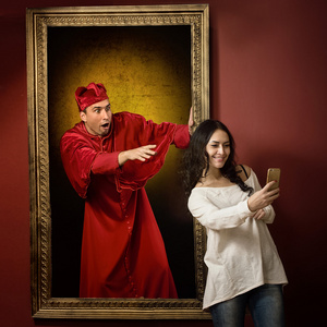 活着的肖像概念照片