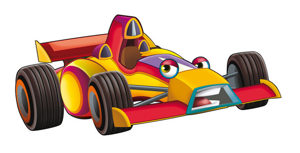 姹紫嫣红的卡通赛车图片