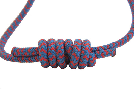 clmibing绳子拴在渔夫结为安全照片