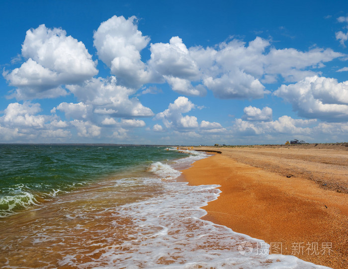 美丽炎热的夏天海海滩场景照片-正版商用图片1or04h-摄图新视界
