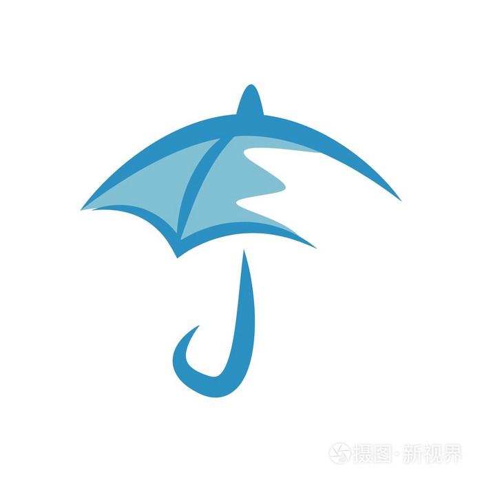 雨伞标志符号雨季矢量
