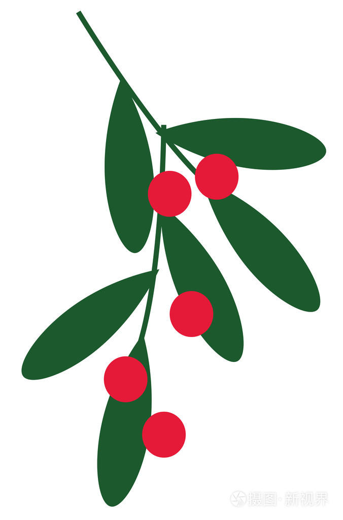 槲寄生卡通fillustration