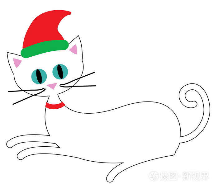 白色圣诞猫