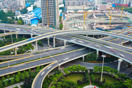 城市高架桥梁道路景观图片