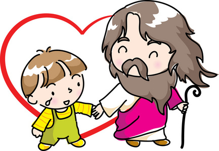 耶稣基督为孩子们画画.