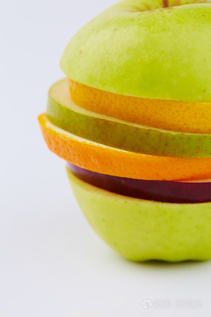 切片水果的混合