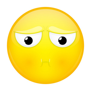 情绪不太好.噘嘴图释.矢量图的微笑图标照片