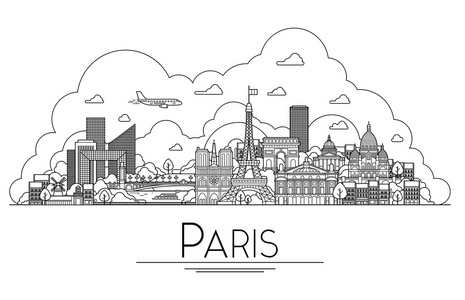 巴黎线条图片-巴黎线条素材-巴黎线条插画-摄图新视界