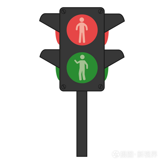 交通灯信号图标矢量图
