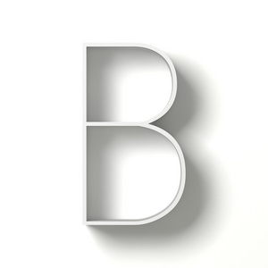 长宋字体高清图长阴影字体.字母 b.3d照片