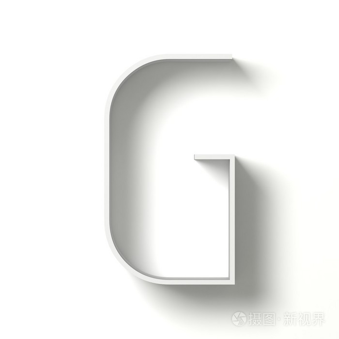 长阴影字体.字母 g.3d