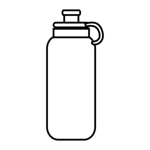 矿泉水瓶对象图标矢量插图设计图片
