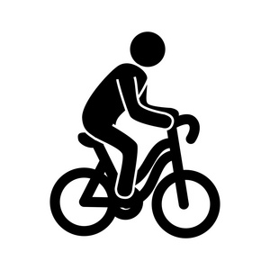 自行车交通车辆图标矢量图图片