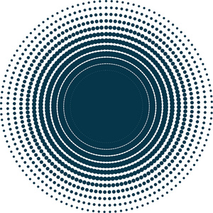 孤立的抽象深蓝色虚线背景. 圆形装饰照片