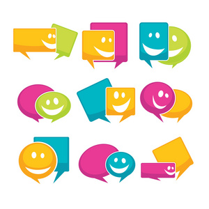 矢量说话,口语及沟通能力的图标的集合照片