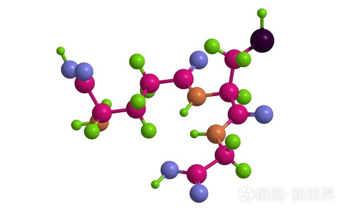 分子结构的谷胱甘肽3d渲染