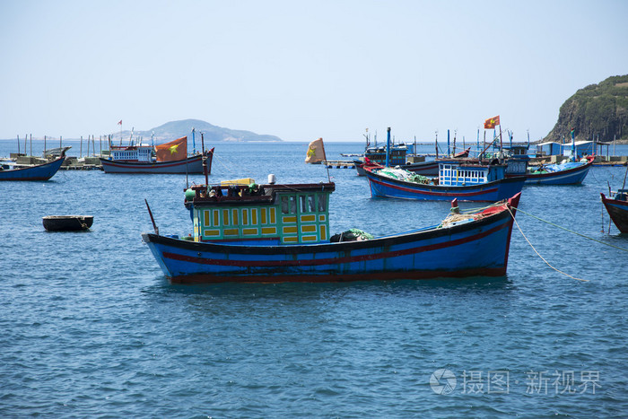 渔船在南海湾