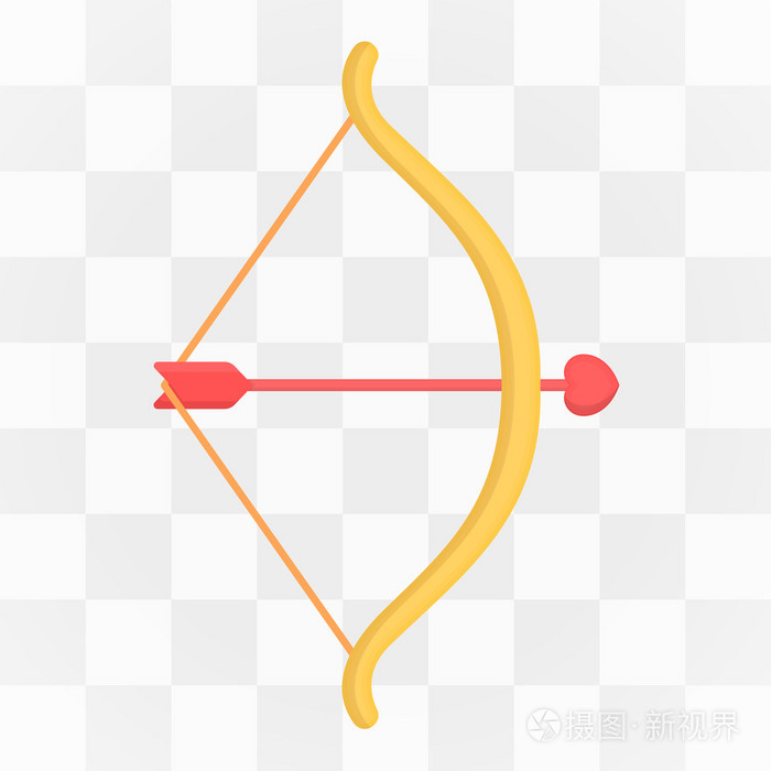 丘比特弓图标卡通风格. 一个大型婚礼主题的图标