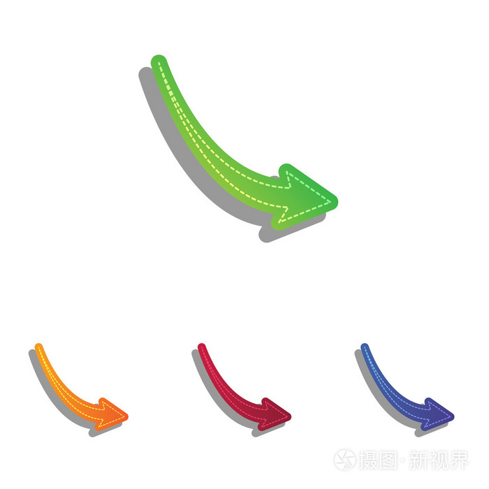 下降的箭头标志.市创辉贴花图标集