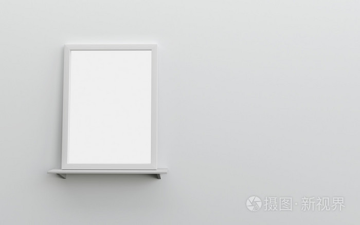 超薄方形空白的相框，螺杆组成黑色和白色