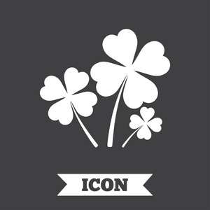 邮票与三叶草与四叶子标志的四叶草照片