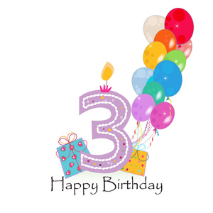 生日蜡烛和气球图片-生日蜡烛和气球素材-生日蜡烛和气球插画-摄图新