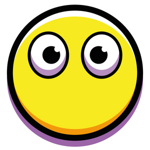 卡通脸上没有孤立的白色背景上的嘴插画