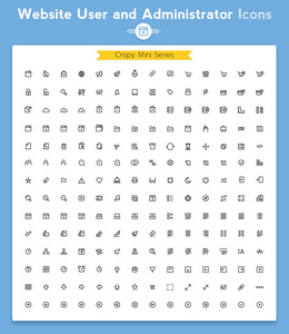 矢量线通用网页小图标集图片